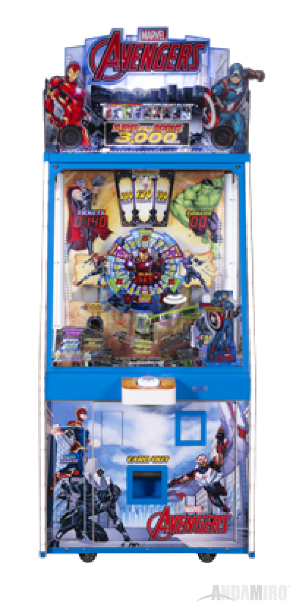 Andamiro Avengers Coin Pusher Shaffer Distributing